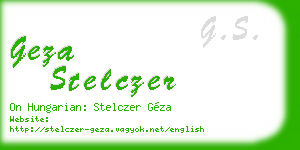 geza stelczer business card