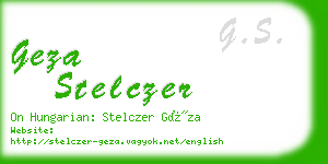 geza stelczer business card